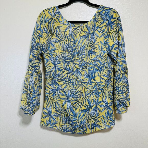 Counterparts BOHO Women's Bamboo Design Size S Long Sleeve Tunic Top - Picture 3 of 3